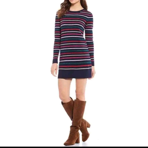 Joules Dresses & Skirts - NEW Joules Knitwear Estelle Striped Dress Sweater Youthful Shimmer Spring